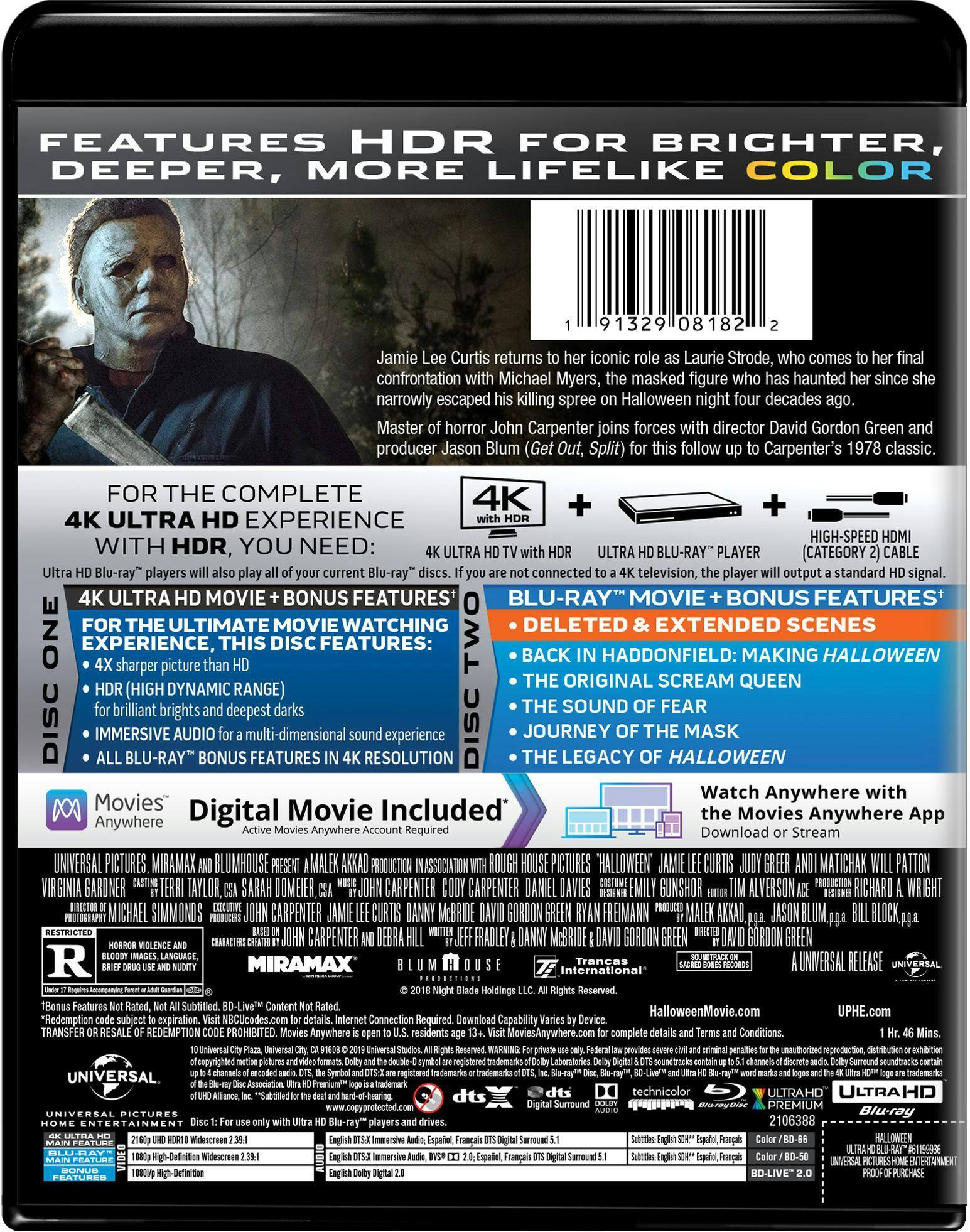 Back. Halloween   - 4K Blu-Ray.