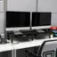 Alt View 11. Mind Reader - Dual Monitor Stand, Height Adjustable, Desktop Organizer, Laptop Riser, Office, 38.5"L x 11"W x 2.55-6.5"H - Black.