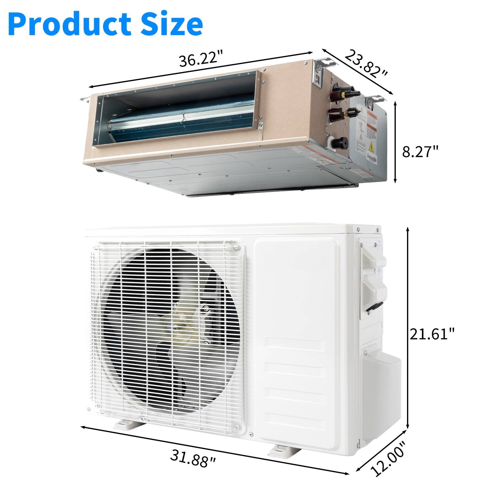 Product Size  
36.22" x 23.82" x 8.27"  
31.88" x 21.61" x 12.00"