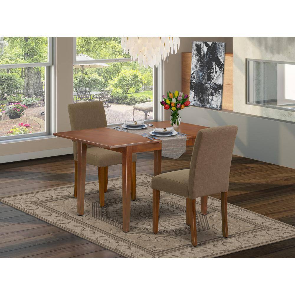Left. East West Furniture - Dining Room Set Mahogany - Brown.