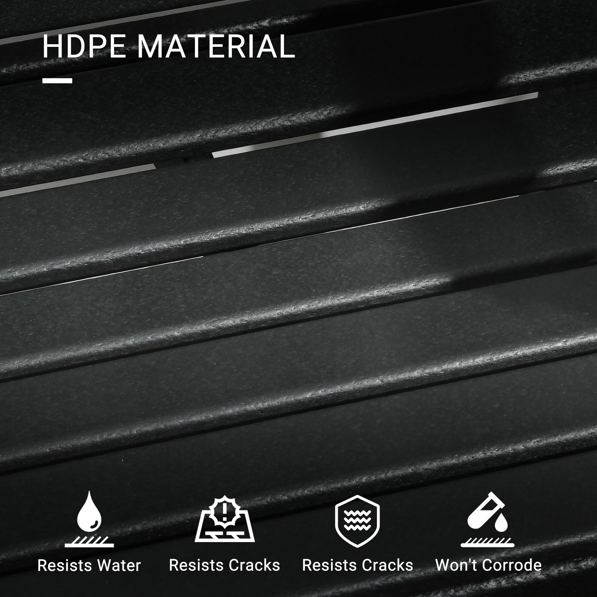 HDPE MATERIAL

Resists Water
Resists Cracks
Resists Cracks
Won't Corrode