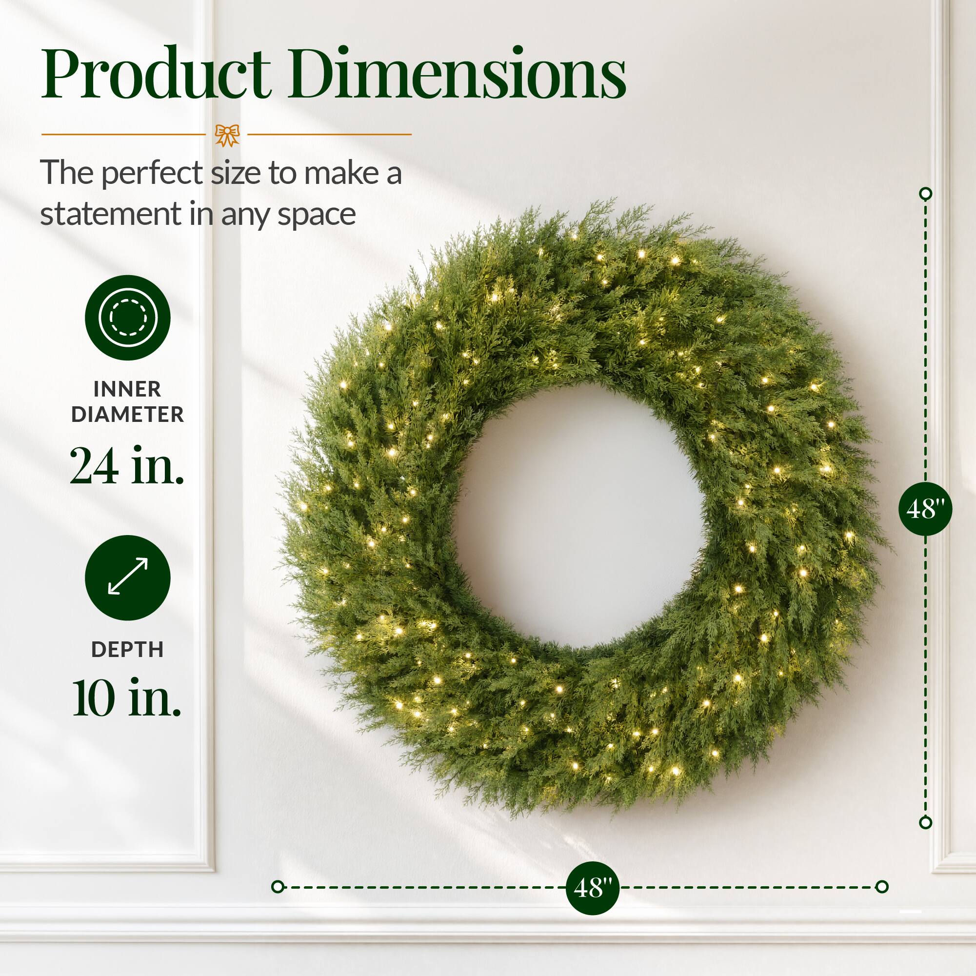 Product Dimensions

The perfect size to make a statement in any space

INNER DIAMETER 24 in.
DEPTH 10 in.
48"
