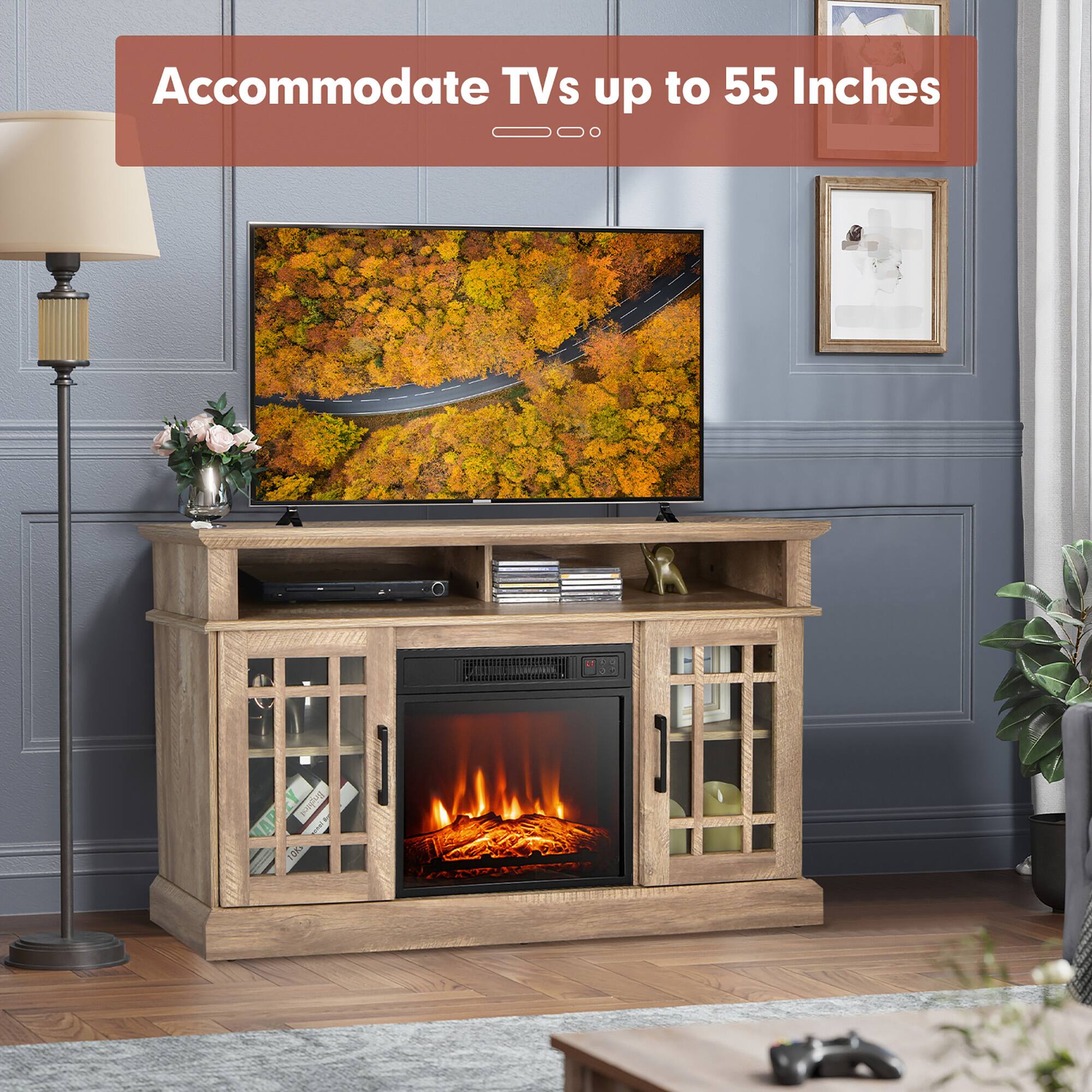 Accommodate TVs up to 55 Inches