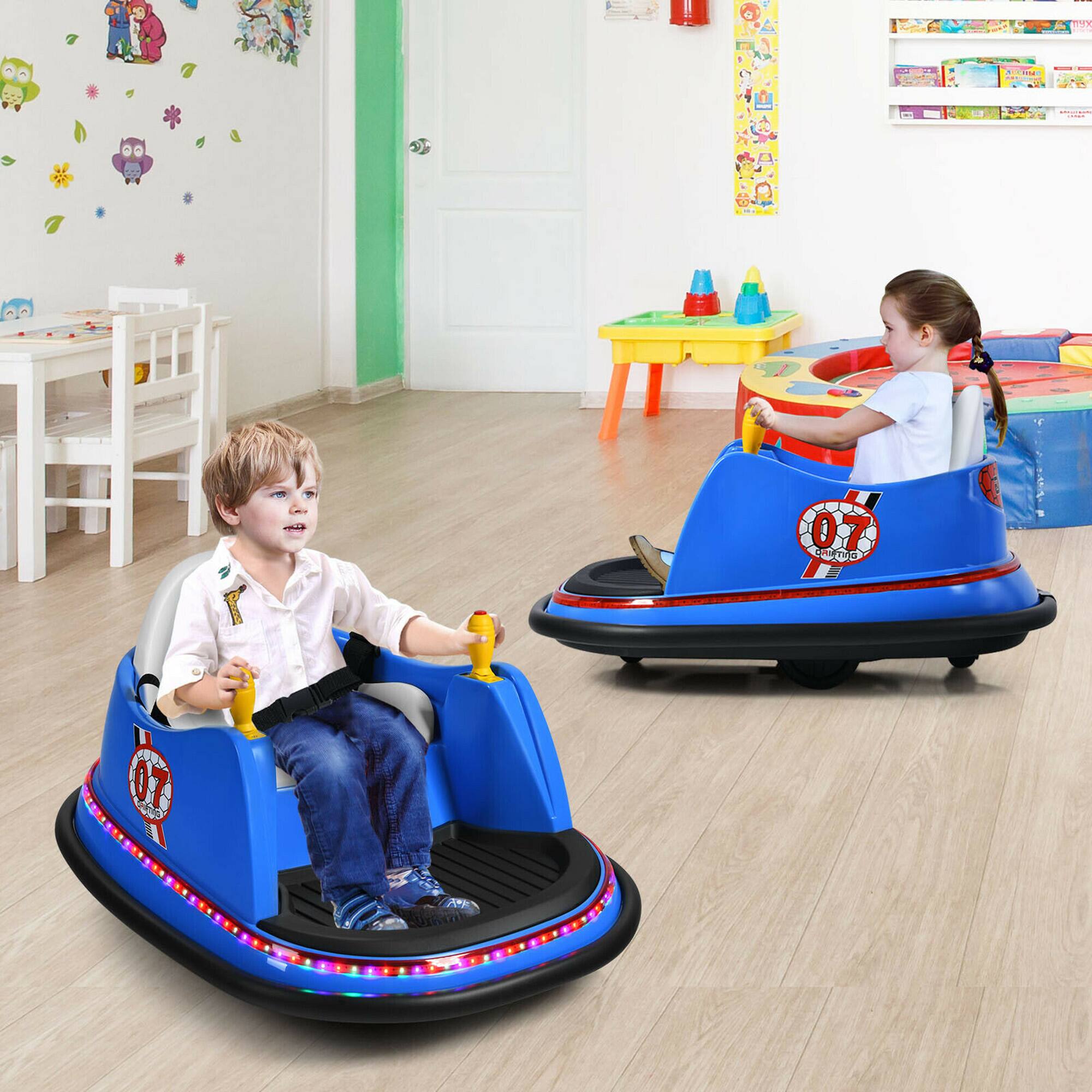 Alt View 2. Gymax - Gymax 6V Kids Ride On Bumper Car Vehicle 360 Degree Spin Toy w/ Remote Control Navy - Navy.