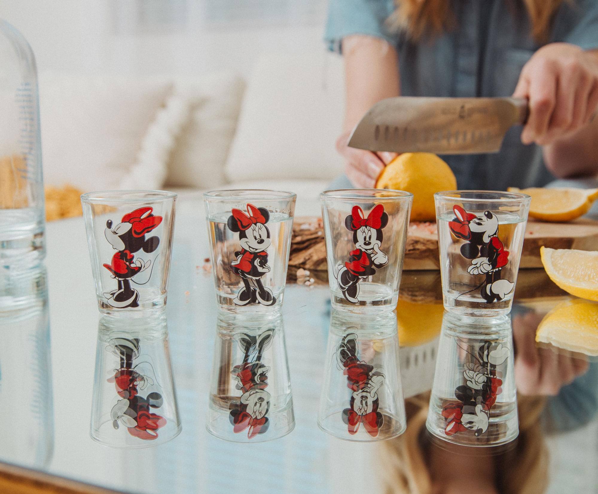 Alt View 10. Disney - Disney Classic Minnie Mouse 2-Ounce Mini Shot Glasses | Set of 4 - Red.