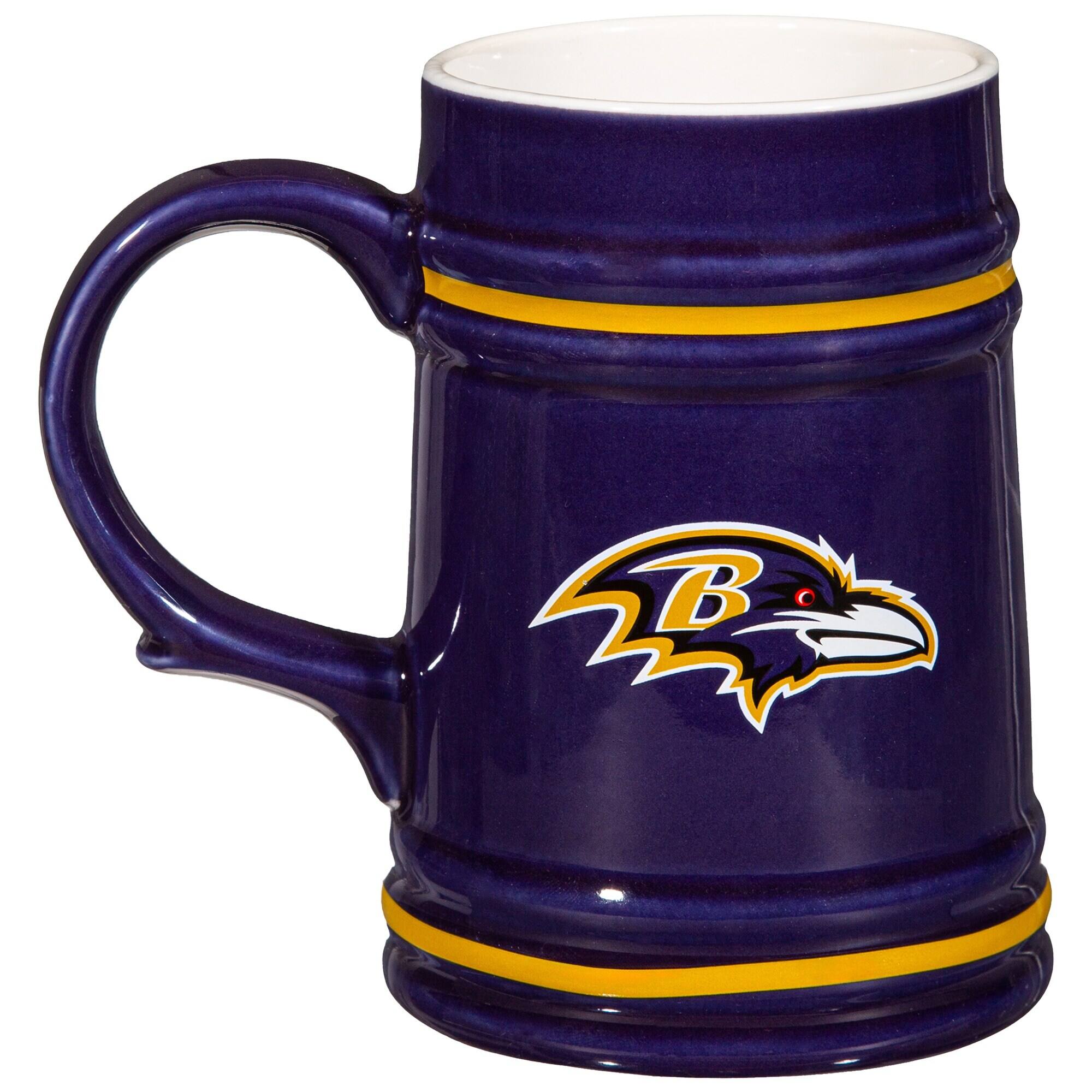Alt View 1. Evergreen Enterprises - Baltimore Ravens 24oz. Ceramic Stein Cup with Gift Box - Multicolor.