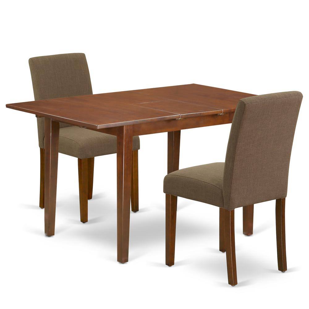 Back. East West Furniture - Dining Room Set Mahogany - Brown.