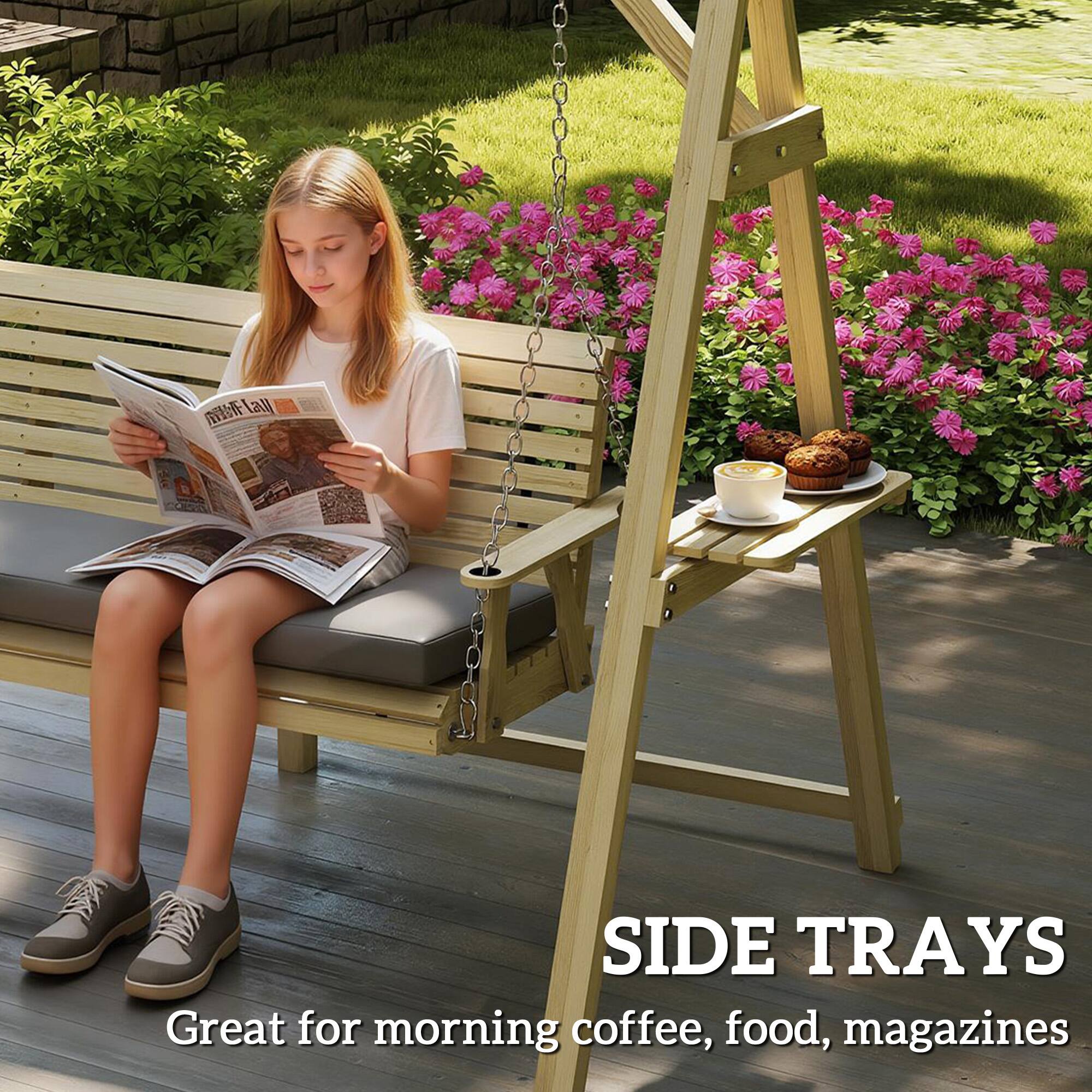 SIDE TRAYS  
Great for morning coffee, food, magazines