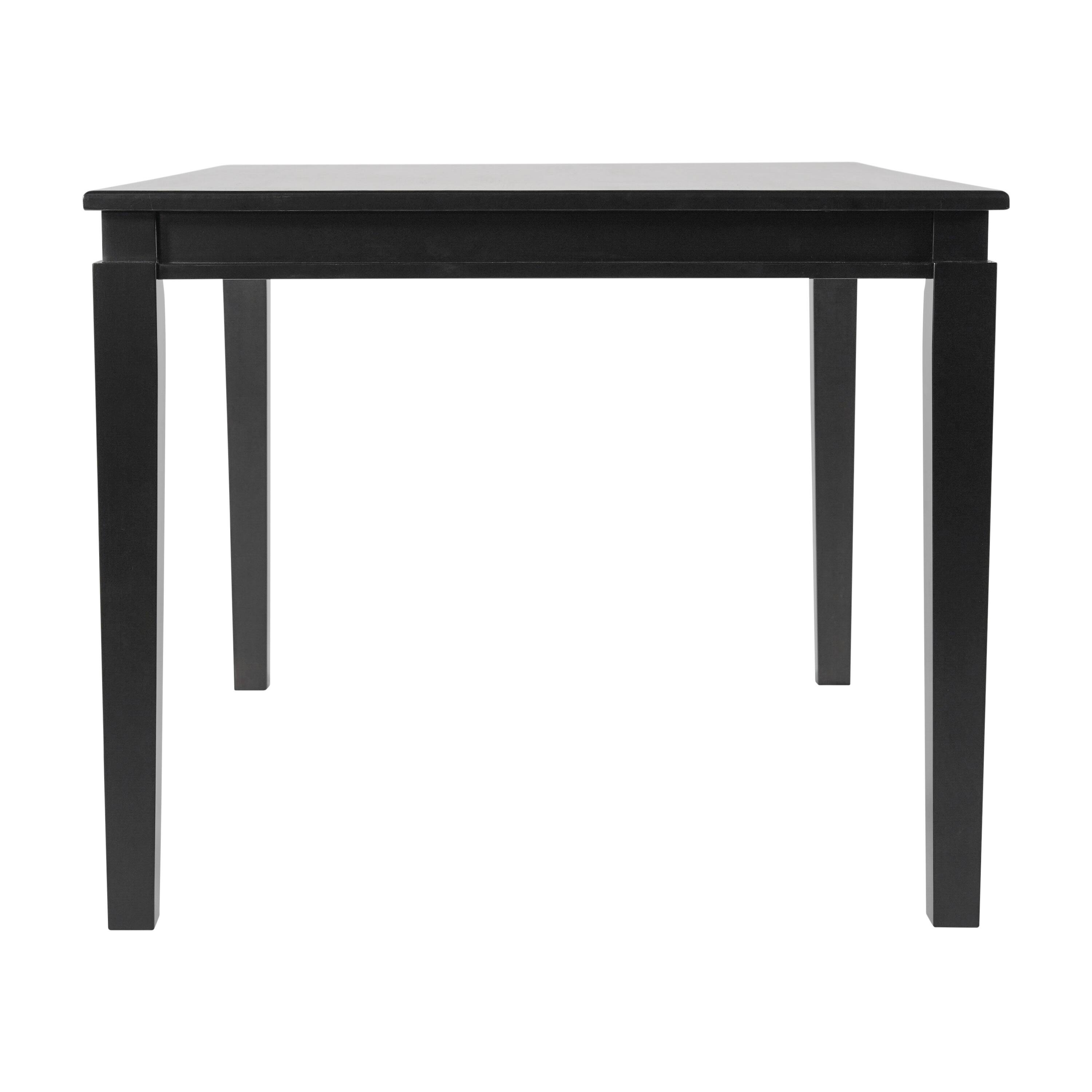 Left. Flash Furniture - Henry 47" Solid Wood Dining Table, Commercial Grade Heavy Duty Rectangle Wood Table for 4, Black Matte Finish - Black.