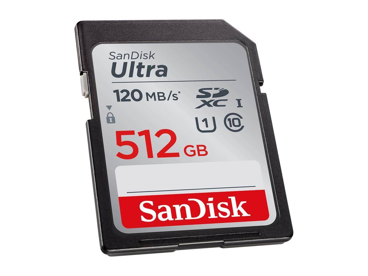 SanDisk Ultra  
120 MB/s*  
SDXC I  
512 GB  
U1  
V10  
SanDisk