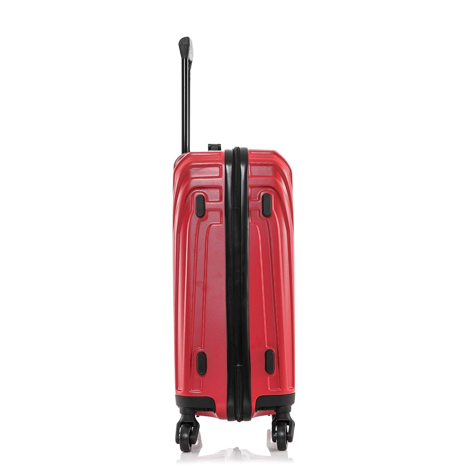 Alt View 3. InUSA - Vasty Lightweight Hardsde Spinner Luggage 20" Carry-On - RED.