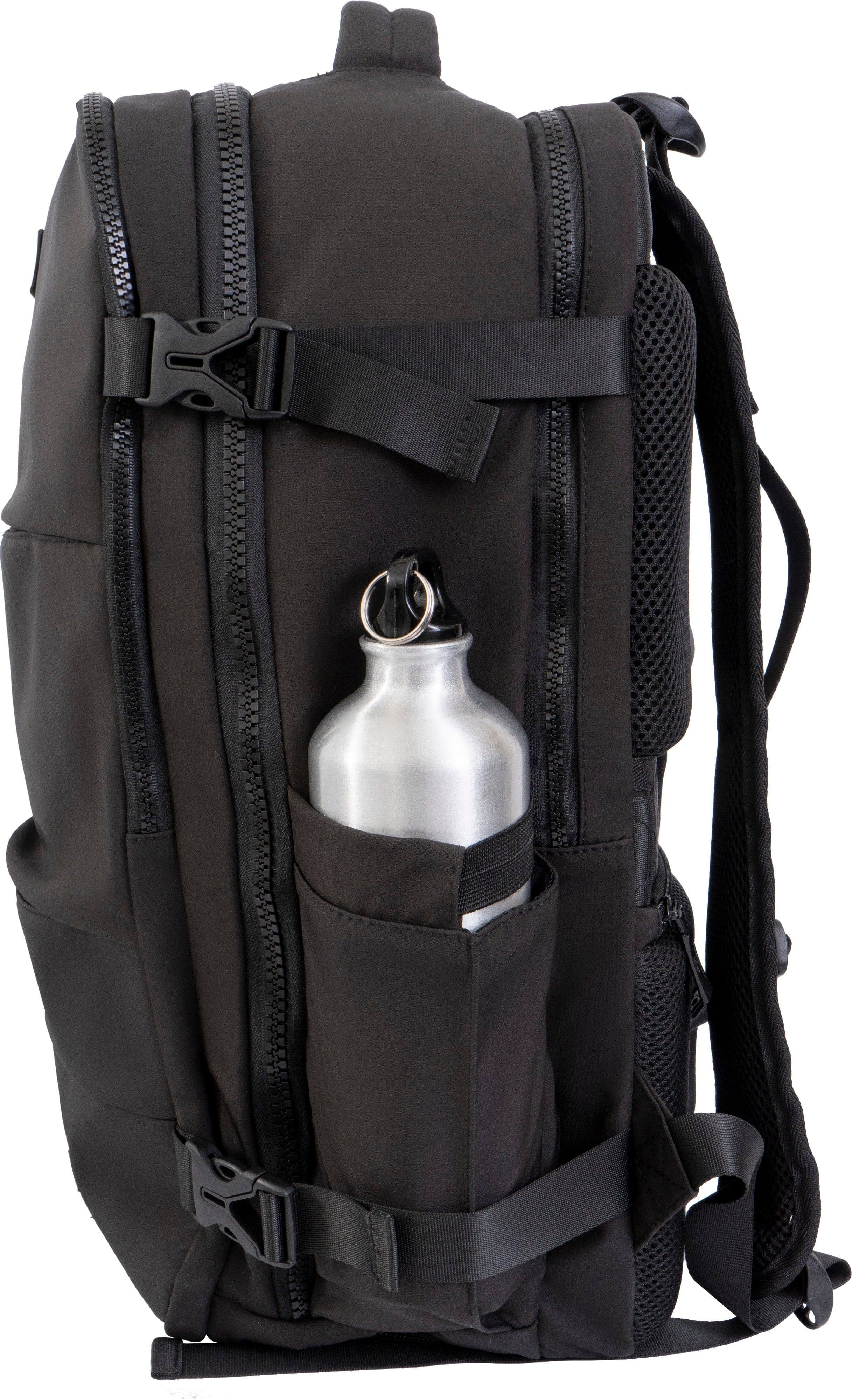 Jack Abrahams The Diego 19 Inch Nylon Travel Backpack with Shoe