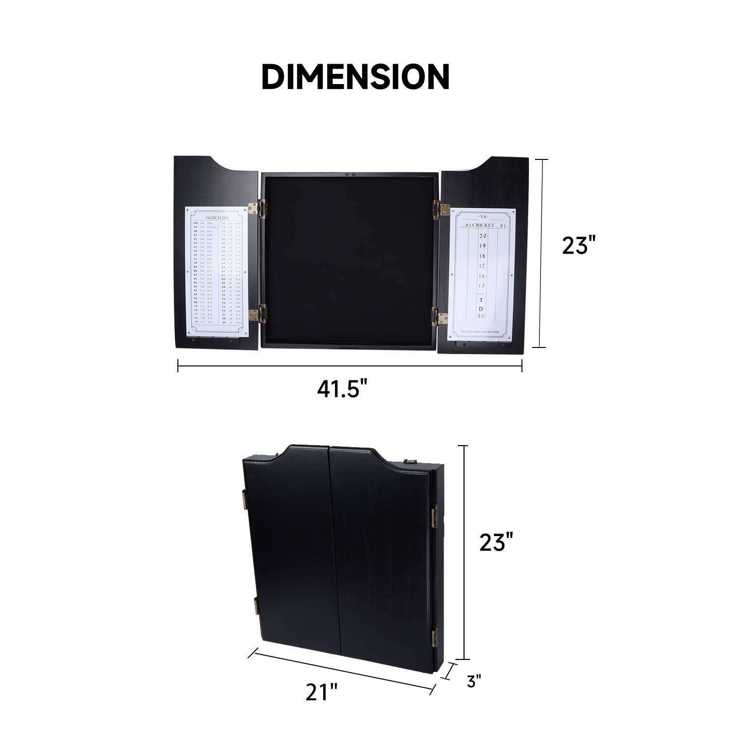 DIMENSION

- Width: 41.5"
- Height: 23"
- Depth: 21"
- Thickness: 3"