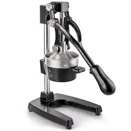 Zulay Kitchen - Cast Iron Citrus Juicer, Heavy-Duty Manual Orange & Lemon Squeezer - Black