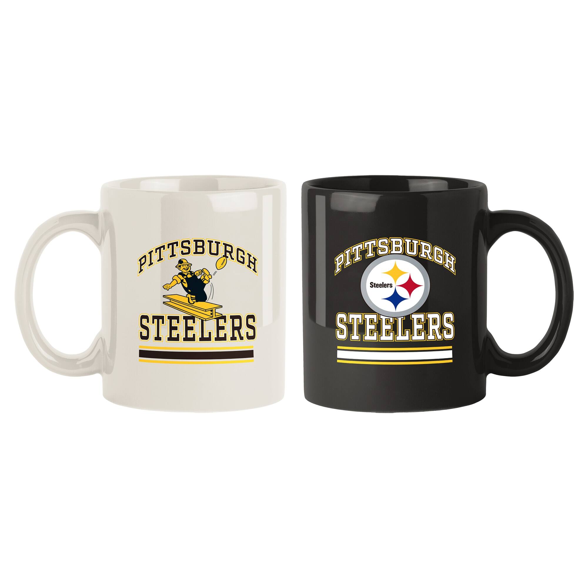 Logo Brands - Pittsburgh Steelers 15oz. Current & Throwback Mug Set - Multicolor price history on PriceWatchPro