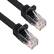 Front. Sanoxy - SANOXY Cables and Adapters; 50ft Cat6a 600 MHz UTP Snagless Ethernet Network Patch Cable, Black - Black.