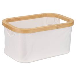 Unique Bargains - 11.8 x 7.8 x 5.5" Storage Baskets for Shelves, Foldable Fabric Closet Bins for Comforter, Blanket, Pillows - White
