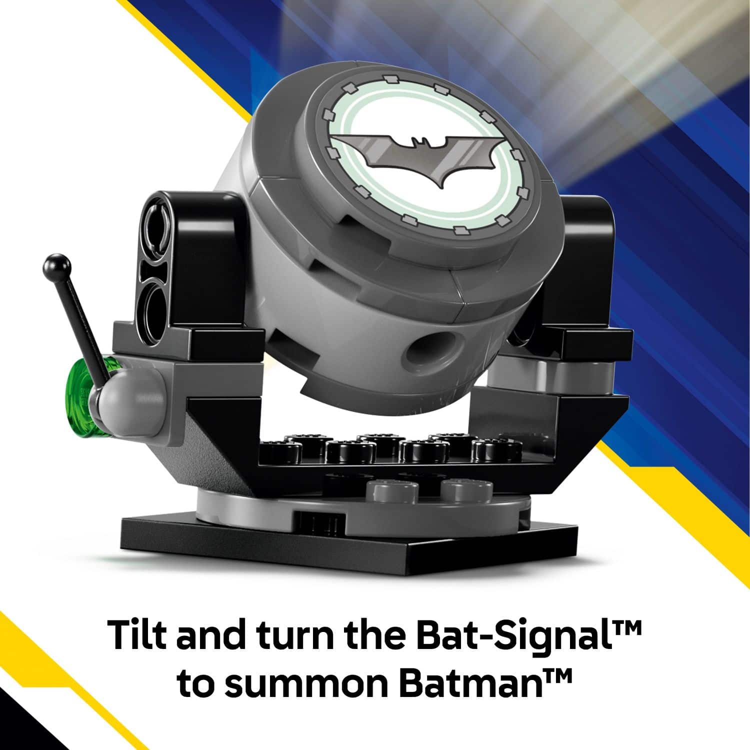 Tilt and turn the Bat-Signal to summon Batman.