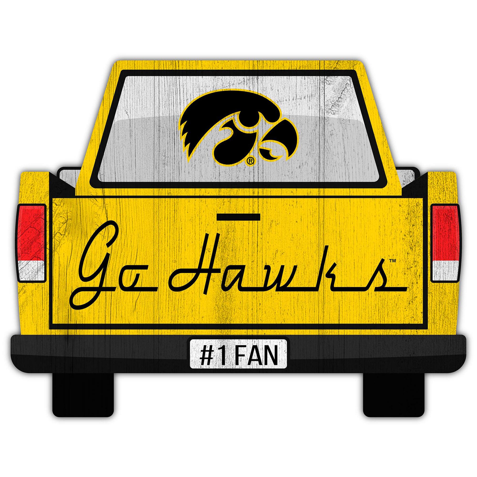 Iowa Hawkeyes 12'' x 12'' Truck Back D-cor