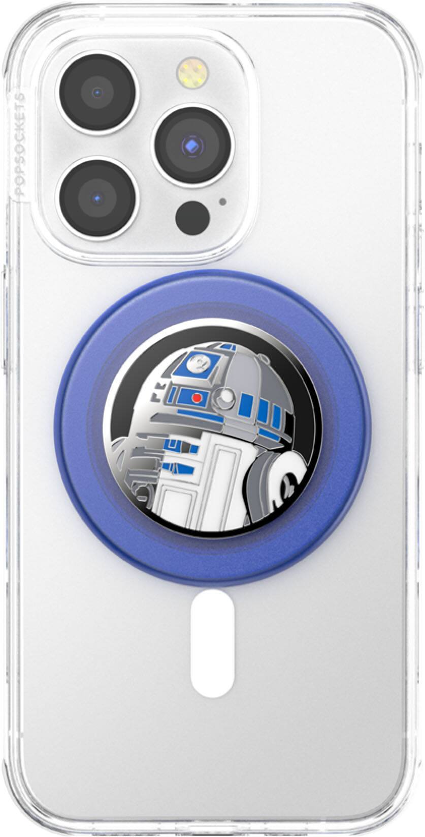 Alt View 1. PopSockets - MagSafe PopGrip Universal Magnetic Grip & Stand with Adapter Ring for Cell Phones - Starwars Enamel R2D2.