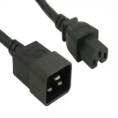 Front. Sanoxy - SANOXY Cables and Adapters; 3ft 14 AWG 15A 250V Power Cord (IEC 320 C20 to IEC 320 C15), Black - Black.