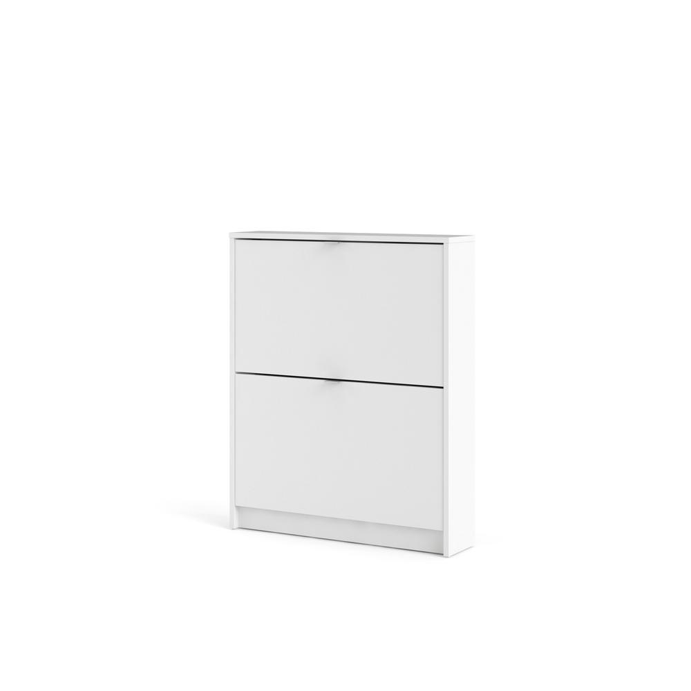 Left. Tvilum - Bright 2 Drawer Shoe Cabinet - White.
