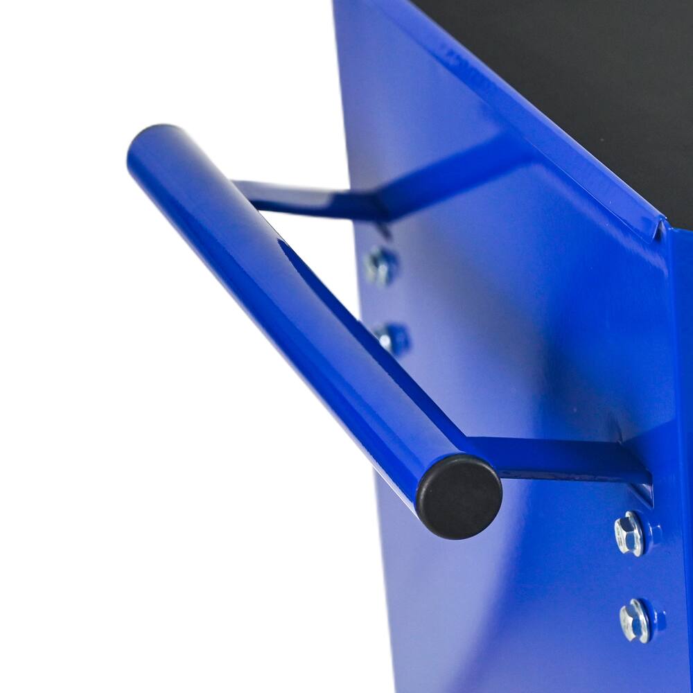 Alt View 6. JUJABU - 20" Rolling Metal 7 Drawers Tool Cabinet with Ball Bearing Drawer Slides-BLUE - Blue.