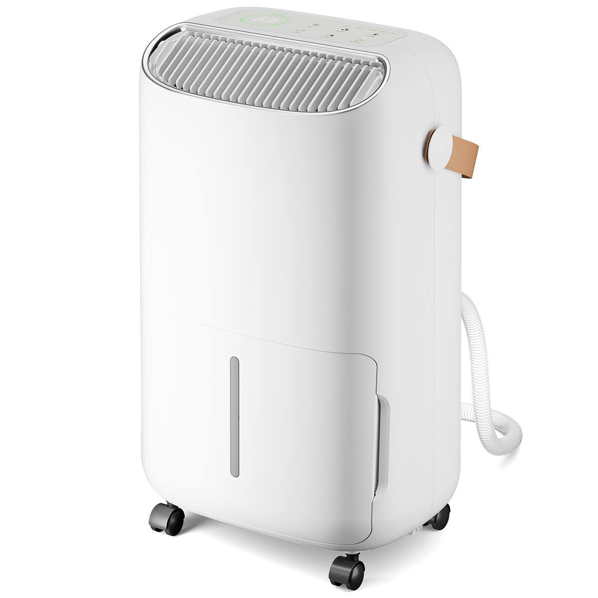 Front. BEARSOLIM - Dehumidifier for Basement,Home,Bathroom,Bedroom 45 pint/Day 4500 Sq ft Dehumidifiers with Drain Hose - White.