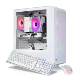Thermaltake - LCGS Quartz 7660 Gaming Desktop AMD Ryzen 5 7600X, 16GB Memory, NVIDIA GeForce RTX 5060, 1TB SSD NVMe M.2 - White