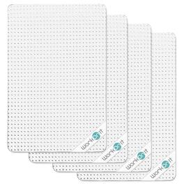WorkOnIt - Office Chair Mat for Low Pile Carpets, Computer Desk Floor Mat - Clear