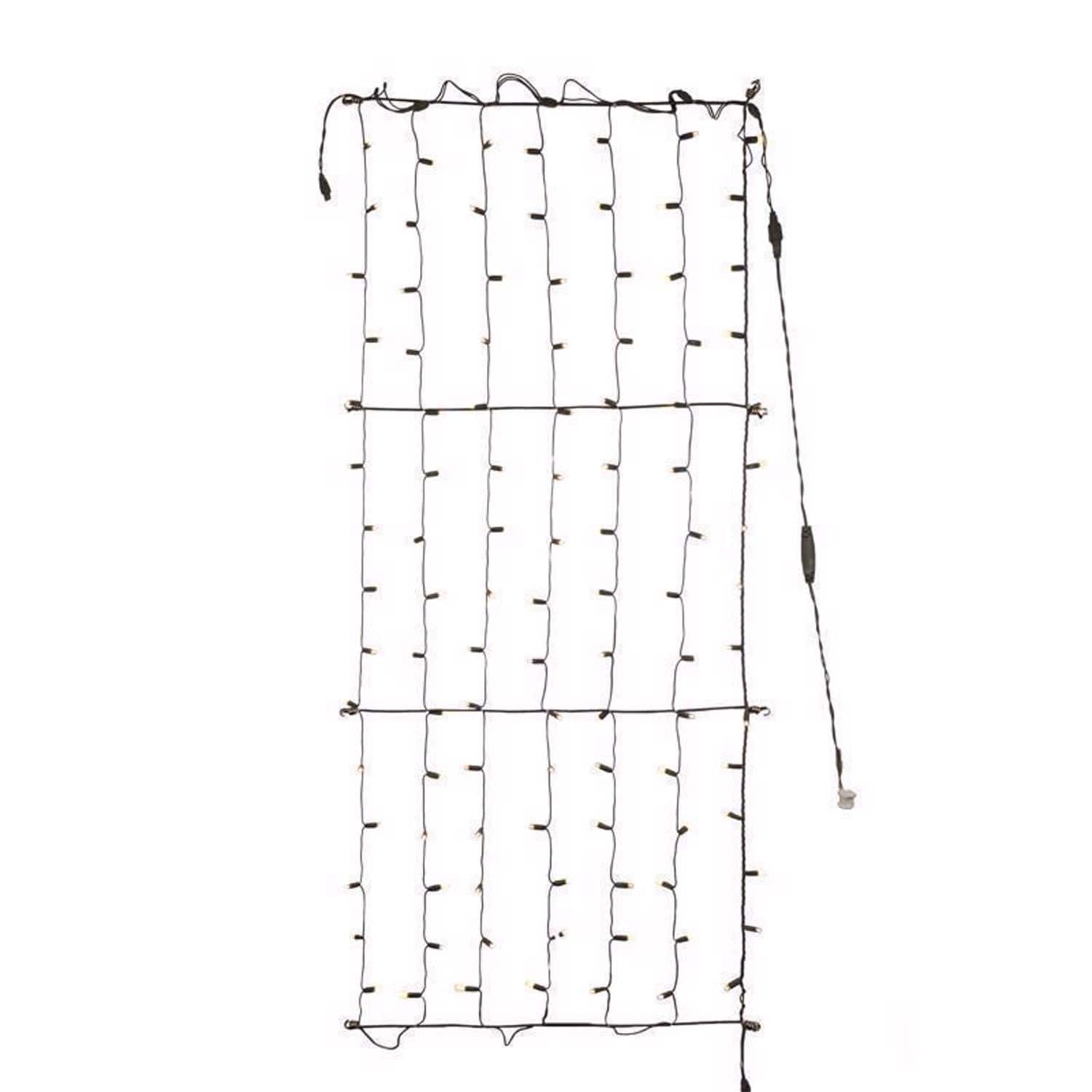 Celebrations - Platinum LED Mini Warm White 100 ct Net Christmas Lights 6 ft.