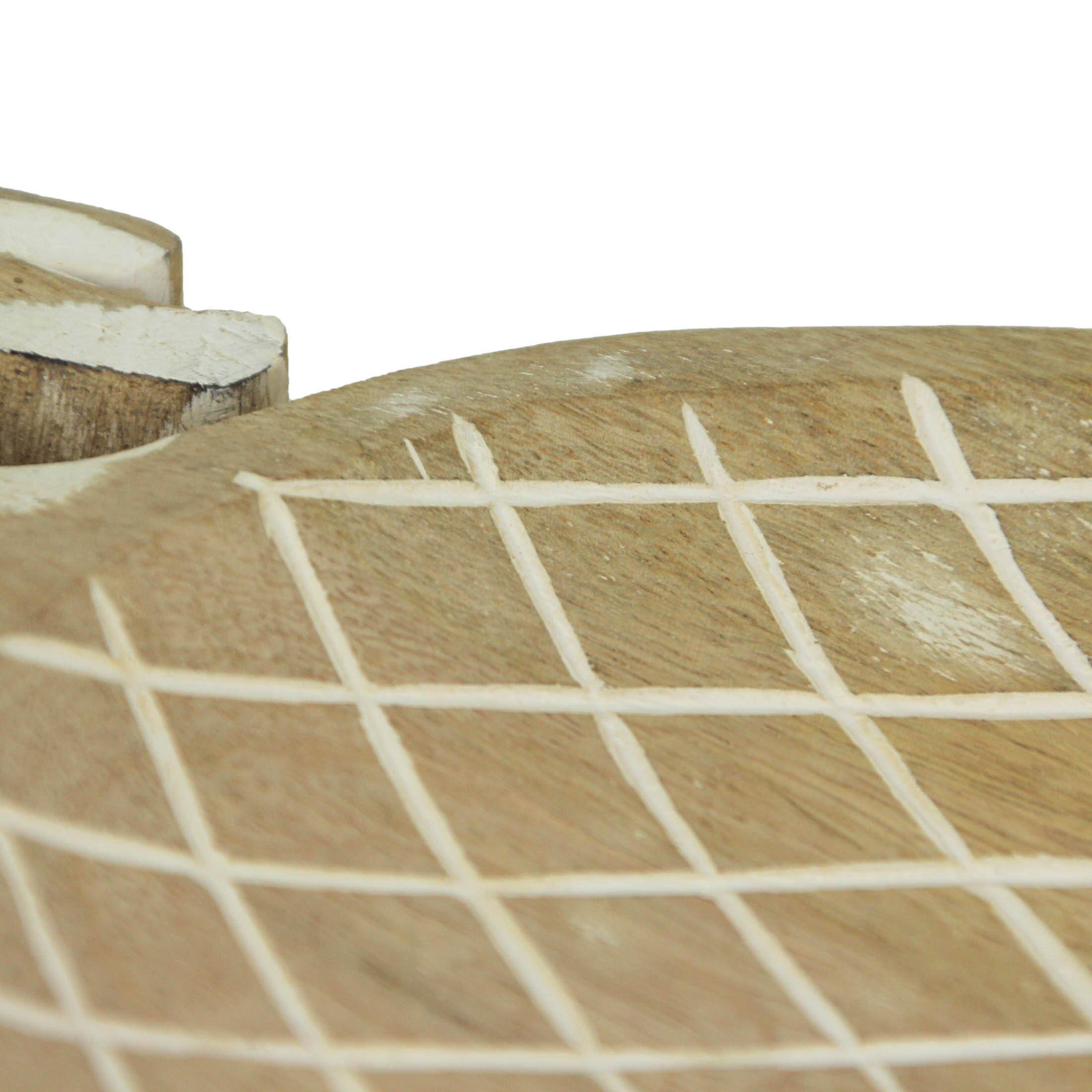 Alt View 2. PD Home & Garden - 12 Inch Hand Carved Pineapple Wooden Serving Tray Decorative Serveware Platter - Brown.