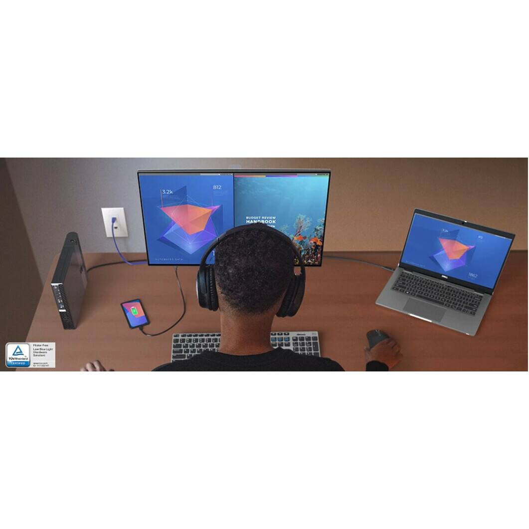 Alt View 40. Dell - UltraSharp 23.8" LCD Monitor (DisplayPort, USB, HDMI) - Platinum Silver.