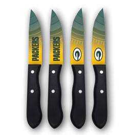 Woodrow - Green Bay Packers 4-Piece Stainless Steel Steak Knife Set - Multicolor