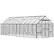 Front. Outsunny - 20' x 8' Polycarbonate Greenhouse with Aluminum Frame, Walk-in Garden Greenhouse Kit with Adjustable Roof Vent.