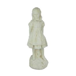Things2Die4 - Alice in Wonderland Antique White Finish Statue 19.5 Inches High-CEMENT - Off-white