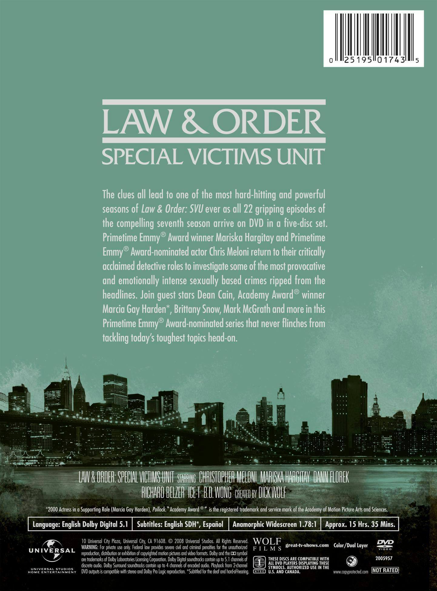 Angle. Law and Order - Special Victims Unit: Season 7 [DVD].