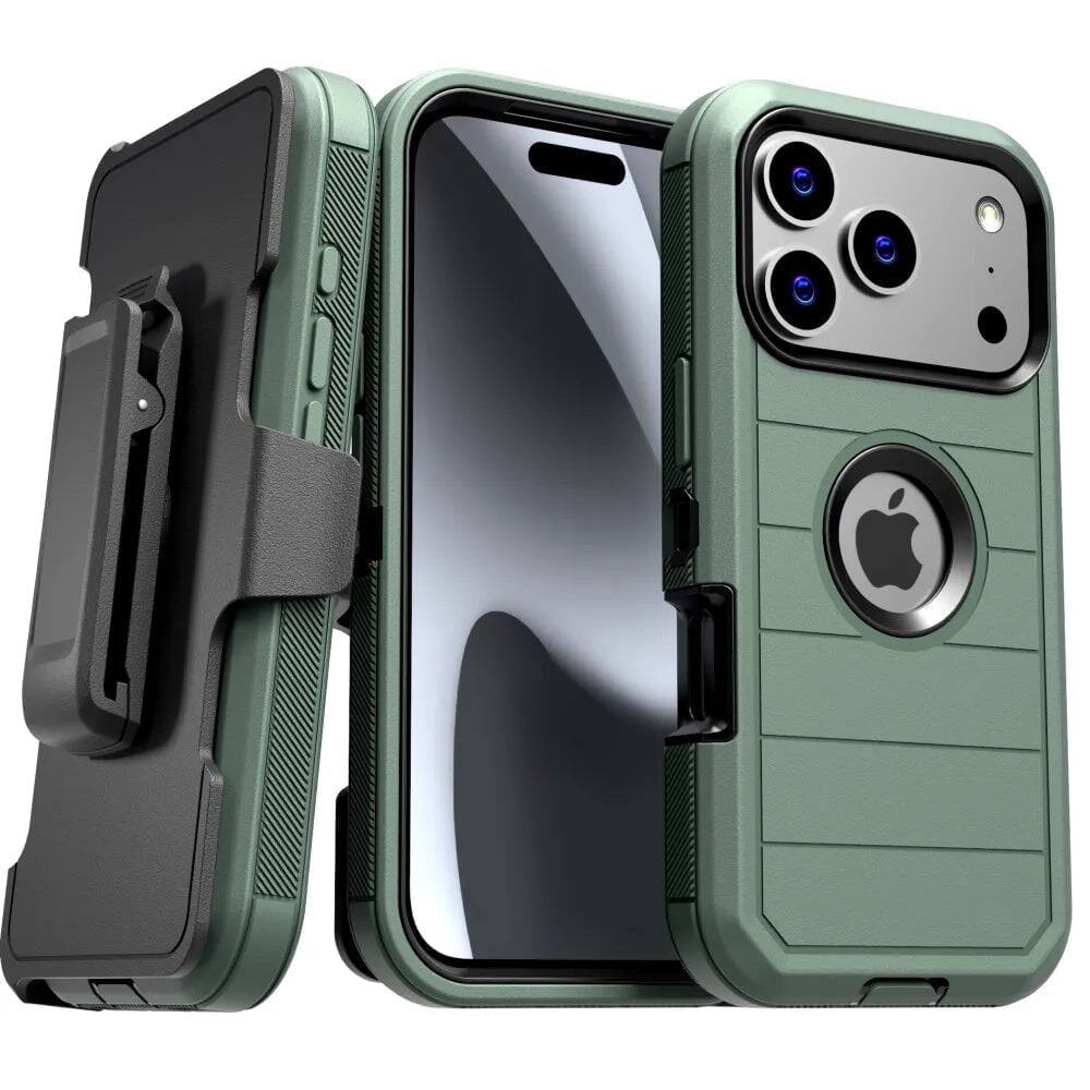 RomeTech - Apple iPhone 17 Pro Max Defender Case - Green Black