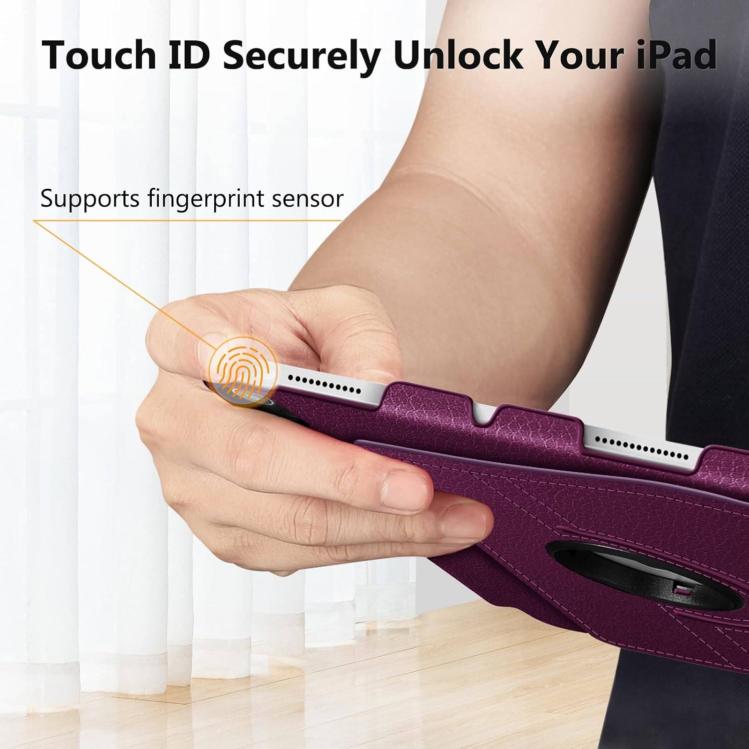 Touch ID Securely Unlock Your iPad  
Supports fingerprint sensor