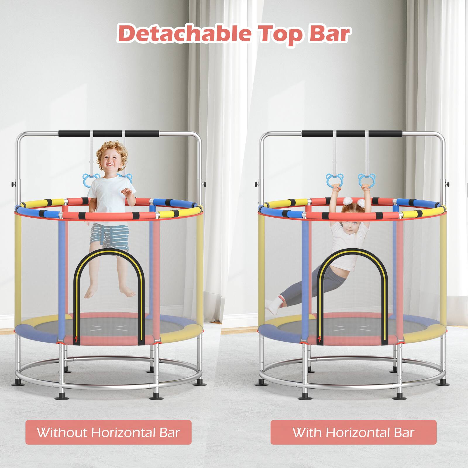 Detachable Top Bar

Without Horizontal Bar

With Horizontal Bar