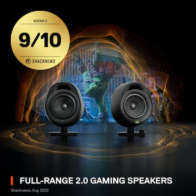 SteelSeries Arena 3 Bluetooth Gaming Speakers with Polished 4 SteelSeries Arena 3 Bluetooth Gaming Speakers with Polished 4