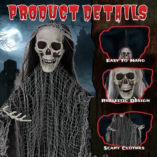 PRODUCT DETAILS  
EASY TO HANG  
REALISTIC DESIGN  
SCARY CLOTHES