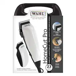 Wahl - Homecut Pro Complete 23 Piece Haircutting Kit with Detailer and Carry Case - White