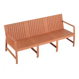 Mondawe - 3-Seater Patio Waterproof PP Material Sofa - Apricot Brown