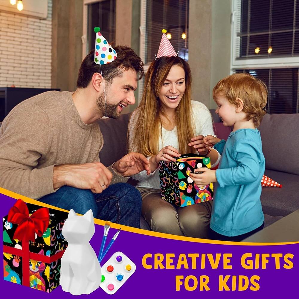 Sure, here is the corrected and grouped text from the image:

---

**Creative Gifts for Kids**

---

**Cat Lamp**

---

**Gifts for Kids**

---