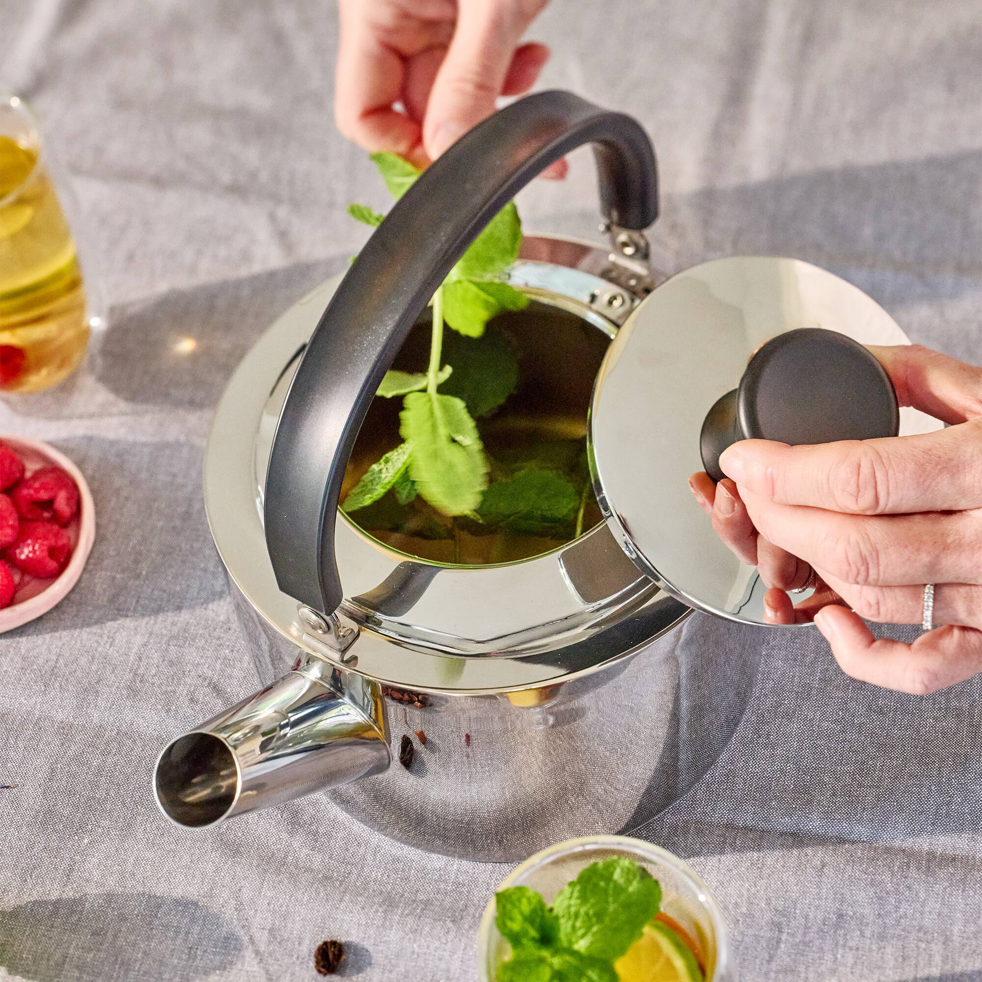 Alt View 2. Demeyere - Demeyere Resto 4.7-qt Stainless Steel Tea Kettle - Stainless Steel.