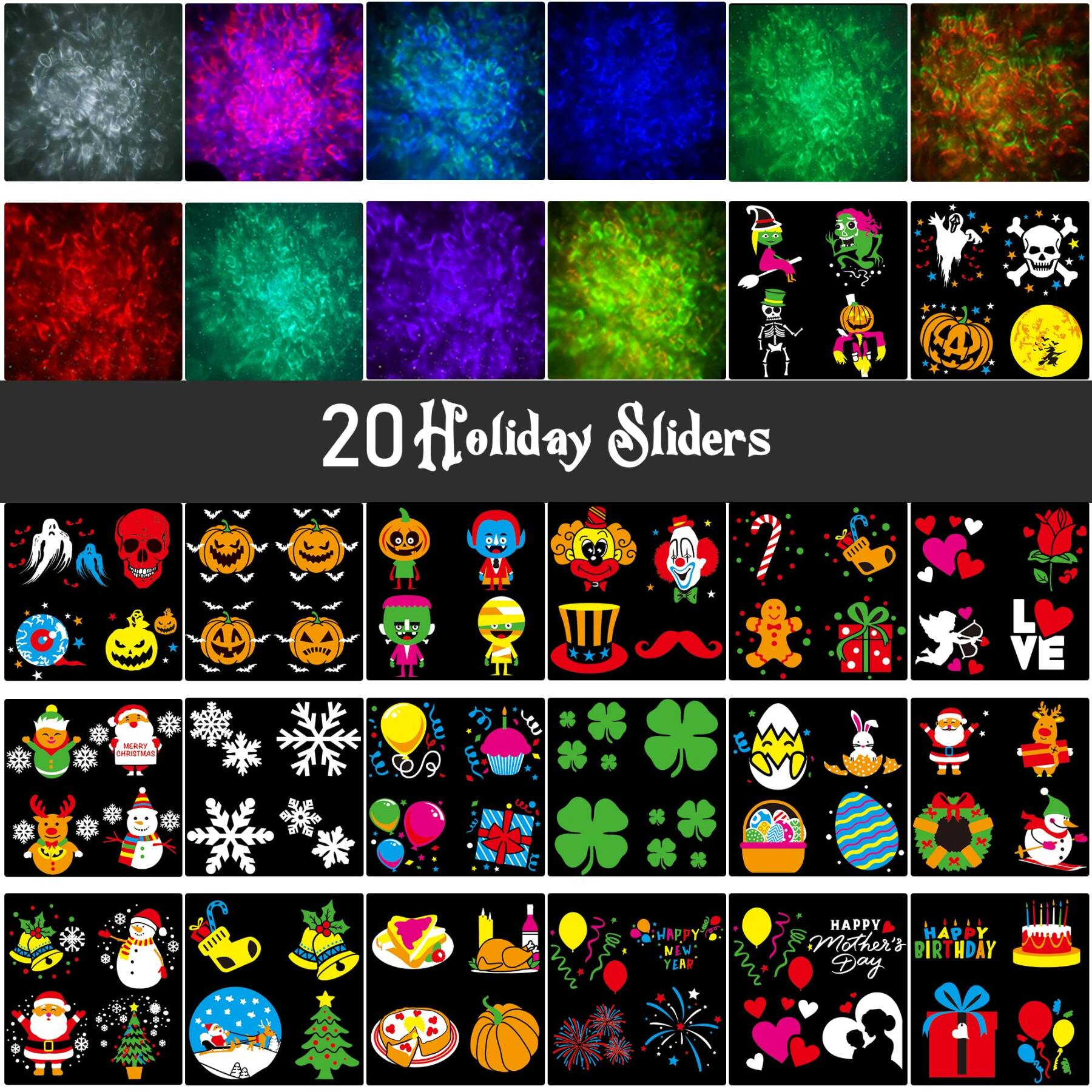 20 Holiday Sliders

L VE

HERRY CHRISTMAS

NEW!

HAPPY HAPPY Mother's BIRTHDAY Day