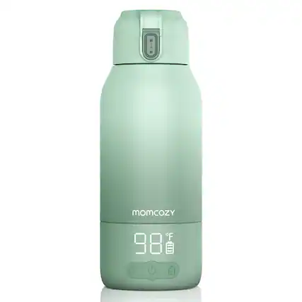 Front. Momcozy - Superfast Portable Breast Milk & Water Warmer for Travel - Green.