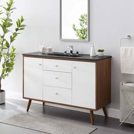 Modway - Transmit Bathroom Vanity Basin Included - Walnut Black
