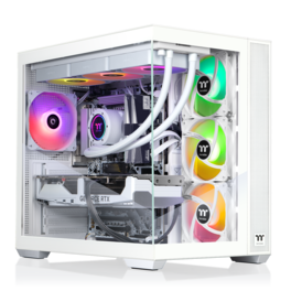 Thermaltake - LCGS View u2780S-380 Gaming Desktop-Intel Core Ultra 7, GeForce RTX 5080, 32GB DDR5 6000MT/s Mem, 2TB NVMe M.2 Storage - White